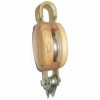 Poulie bois simple anse et ringot