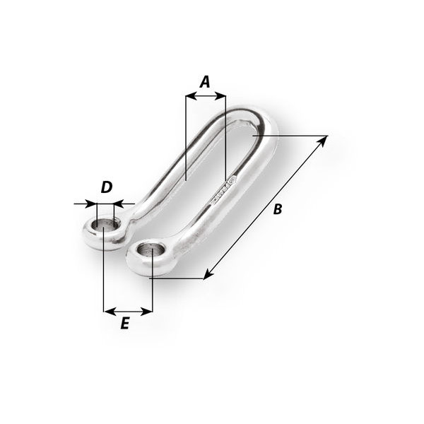 Etrier cambré inox forgé - cotes