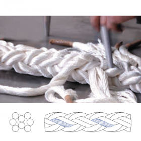 Aussières Polyamide 8 torons avec boucles protégées